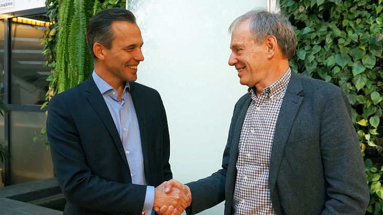 Peter Zachrisson, VD Stena Renewable och Göteborg Energis VD Alf Engqvist.