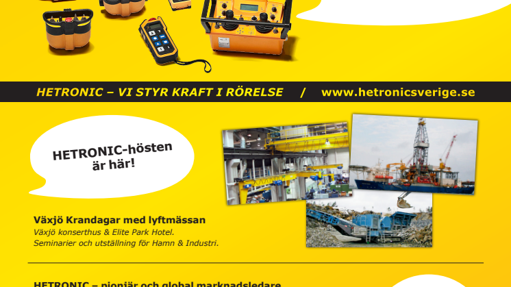 Besök oss på Växjö Krandagar 6-7 november 2013!