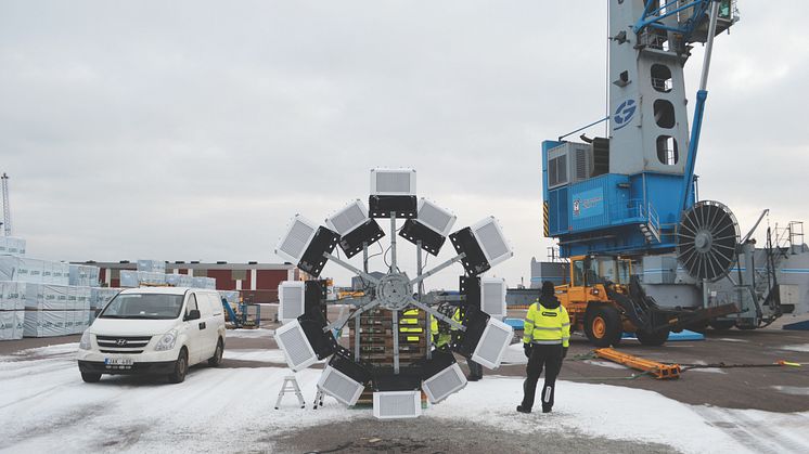 Smålandshamnar Oskarshamn - Först i Sverige med Titan LED mastbelysning