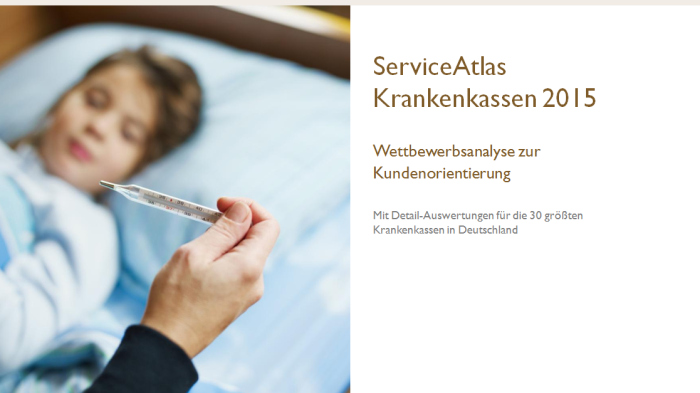 ServiceAtlas Krankenkassen 2015: Wie zufrieden sind die Versicherten?