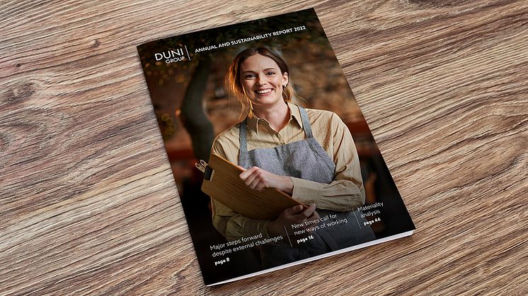 Duni Groups' Annual and Sustainability Report 2022 