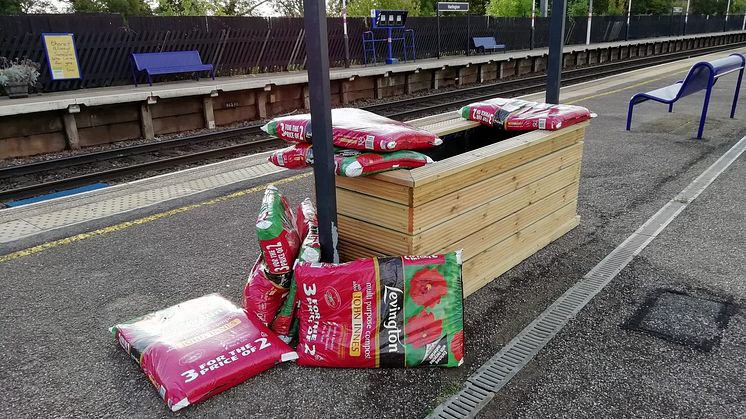 Harlington station garden event