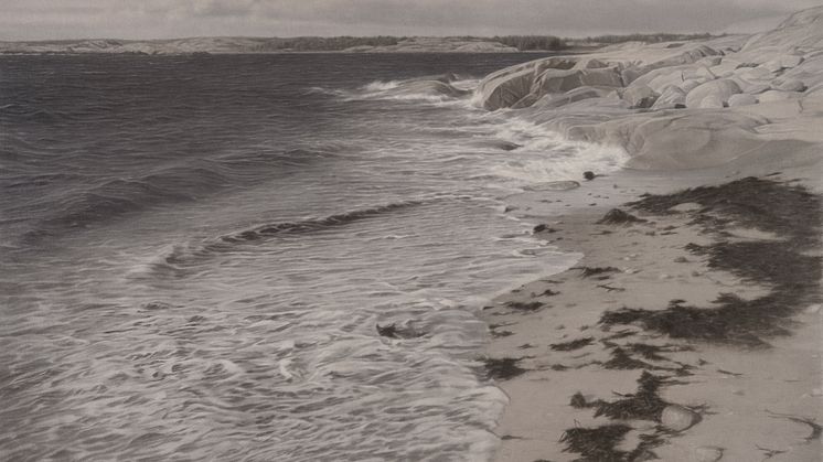 Gunnel Wåhlstrand, Sandhaken, 2020. Tusch på papper, 185 x 132 cm. Inkl. ram.  Foto: Jean-Baptiste Béranger. Bild beskuren.