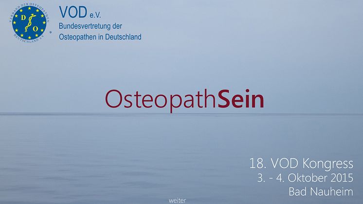 Osteopathie-Kongress 2015 in Bad Nauheim