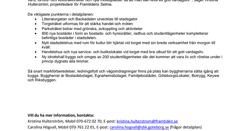 Klartecken för omvandling av Selma Lagerlöfs Torg