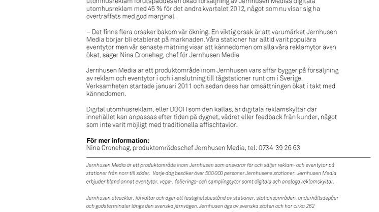 Jernhusen Media ökar 250 procent