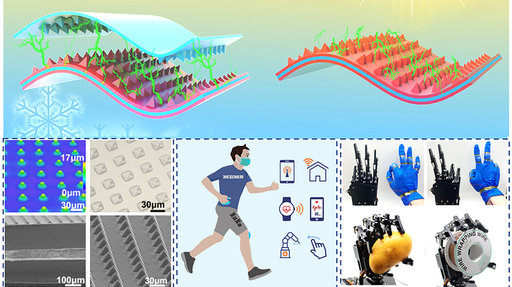Friction between sophisticated materials with pre-patterned pyramid shapes used to make the sensor can generate enough energy to power wearable devices