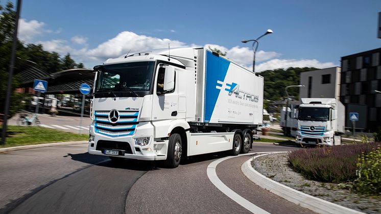 Den 30 juni är det världspremiär för Mercedes-Benz första eldrivna tunga lastbil – eActros (bilden föreställer prototyper).