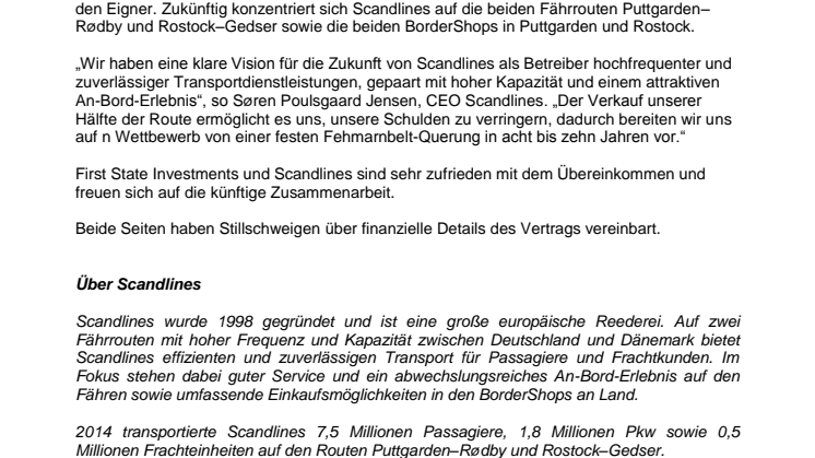Scandlines schließt Verkauf der Fährroute Helsingør–Helsingborg ab