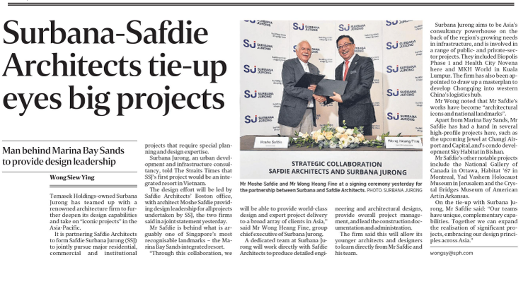 Surbana - Safdie  Architects tie-up eyes big projects 