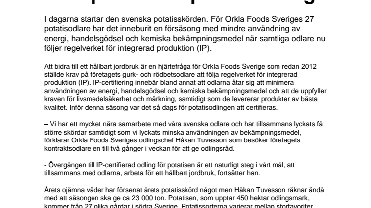 Orkla Foods Sverige ställer krav på hållbar potatisodling