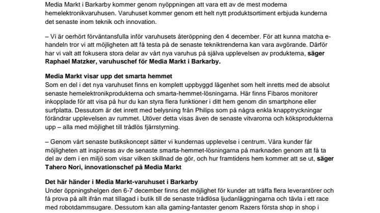 Nyöppning av Media Markt i Barkarby: Innovation och upplevelser i fokus 