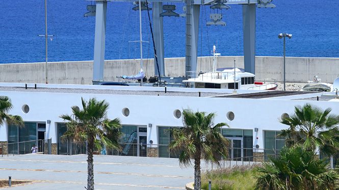 Hi-res image - Karpaz Gate Marina - the impressive travel lift at Karpaz Gate Marina Boatyard