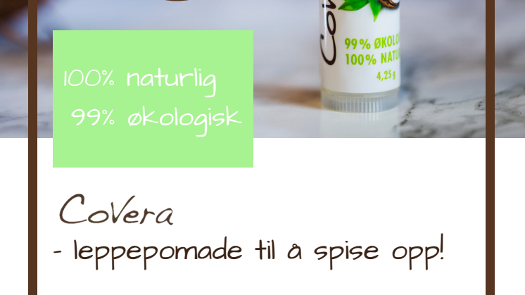 Covera Lipbalm - leppepomade til å spise opp!