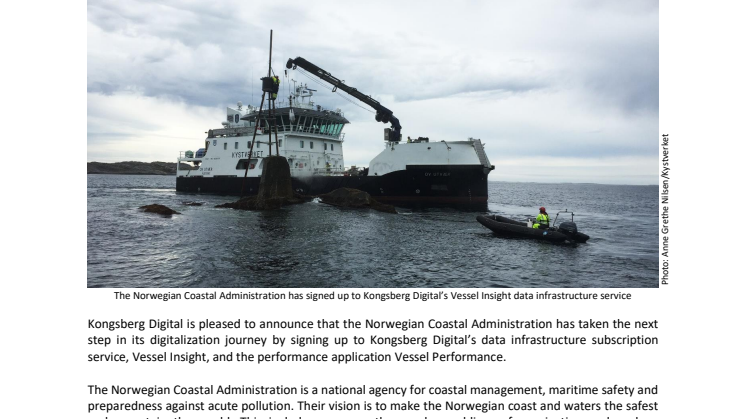 Norwegian Coastal Administration digitalizes operations with Kongsberg Digital’s Vessel Insight