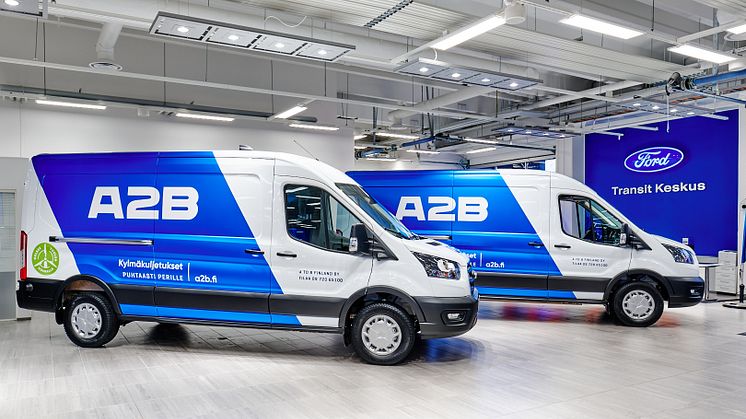 Ford E-Transitit täydentävät kuljetusliike A2B:n ympäristöystävällistä kalustoa