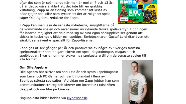 Nioåringar gör ny speltidning med Egmont