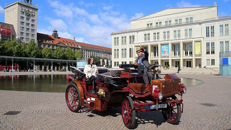eKutsche Leipzig auf dem Augustusplatz
