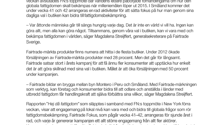 Fairtrade Fokus 2013 - Det här händer i Småland