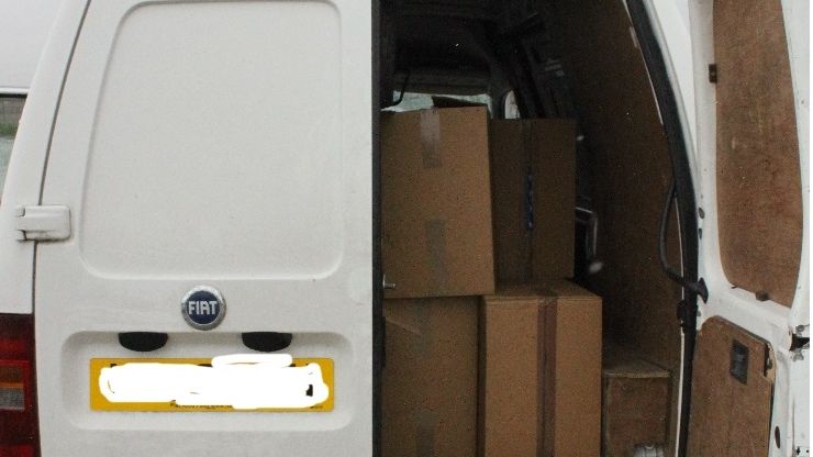 HMRC seized cigarettes from this van