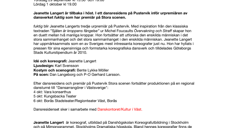 fuktig [Jeanette Langert] dansresidens på Pustervik