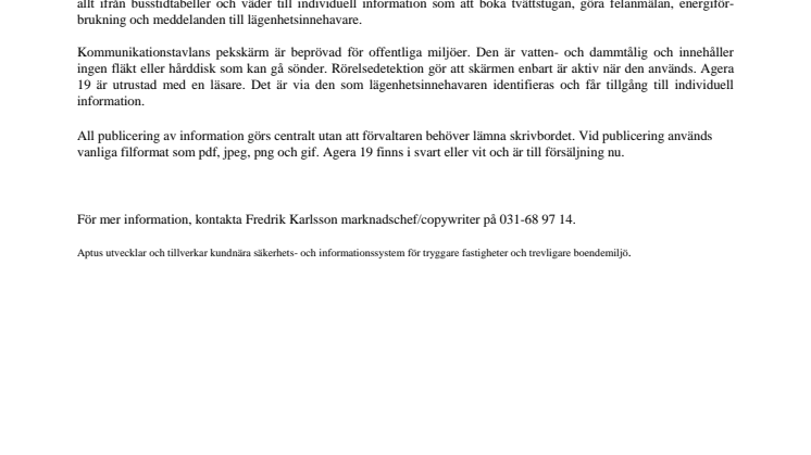 Ny kommunikationstavla för flerbostadsfastigheter