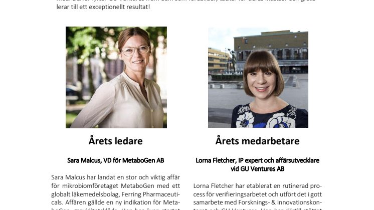GU Ventures uppmärksammar och gratulerar