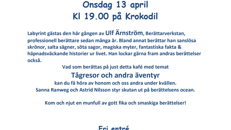 Ulf Ärnström gästar Labyrint i Piteå