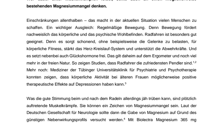 Von Fahrradfahren profitieren