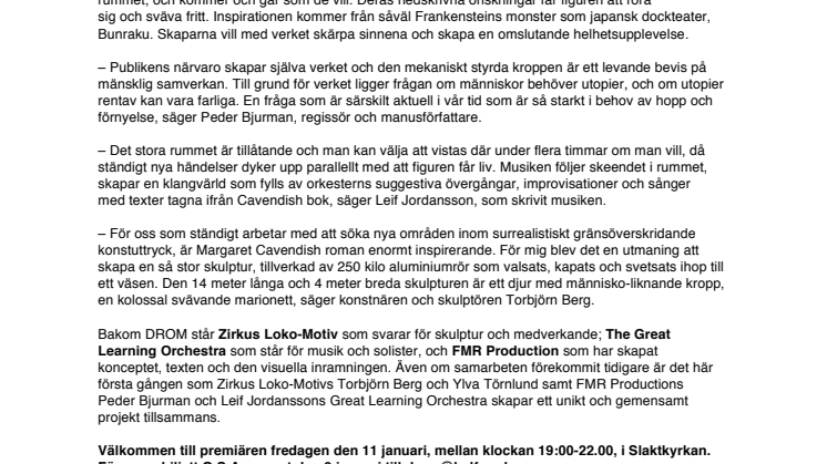 DROM – EN UTOPISK KONSERTINSTALLATION 