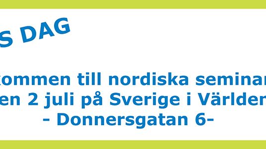 Nordens dag i Almedalen