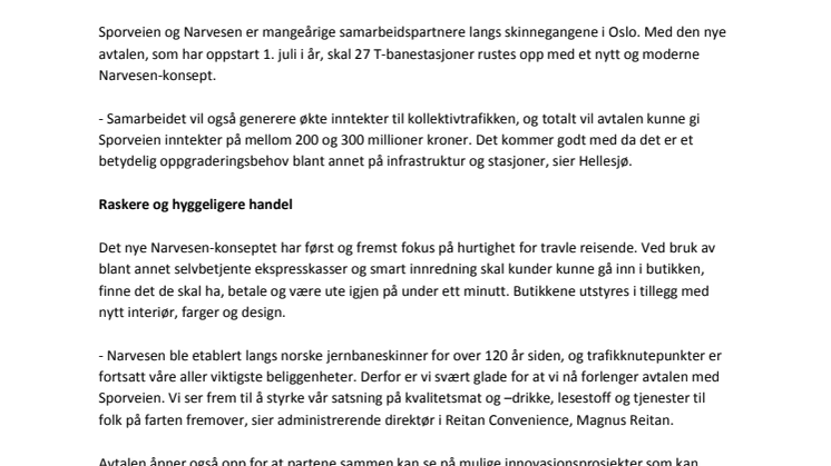 Sporveien og Reitan Convenience går sammen om kvalitetsløft på T-banen