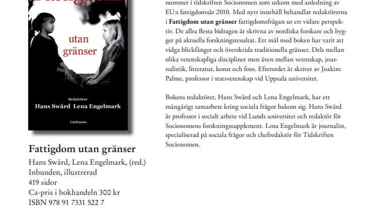 Ny bok: Fattigdom utan gränser