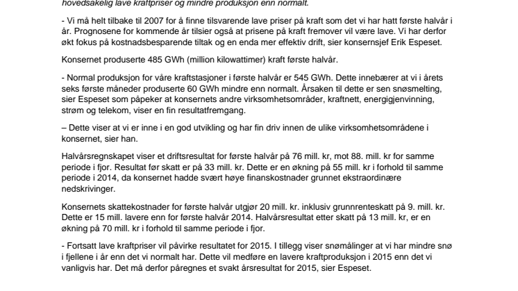 Svakt resultat for TAFJORD