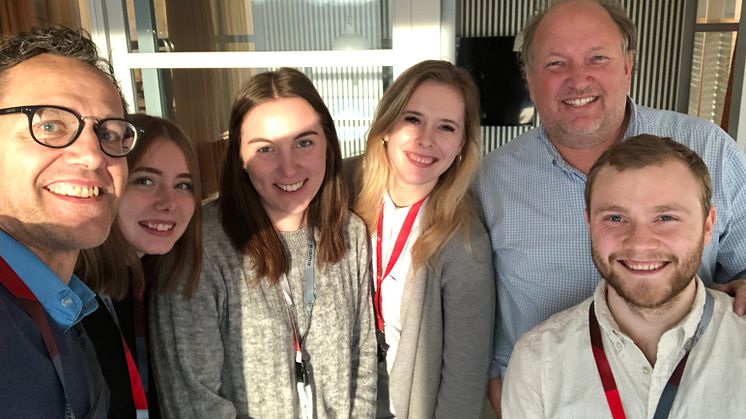 From left to right: Samuel Bengmark (CESA), Hanna Carlsson (CESA), Rebecca Finne (CESA), Nataly Duyko (Sigma Technology), Christian Björkman (Sigma Technology), and Simon Sundström (CESA) 