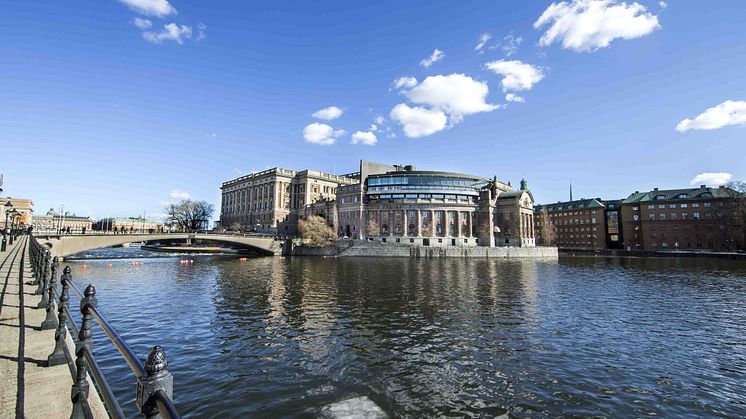 Sveriges riksdag förväntas ta beslut den 13 juni om obligatorisk e-faktura inom offentlig sektor. Foto: Camilla Svensk/Sveriges riksdag