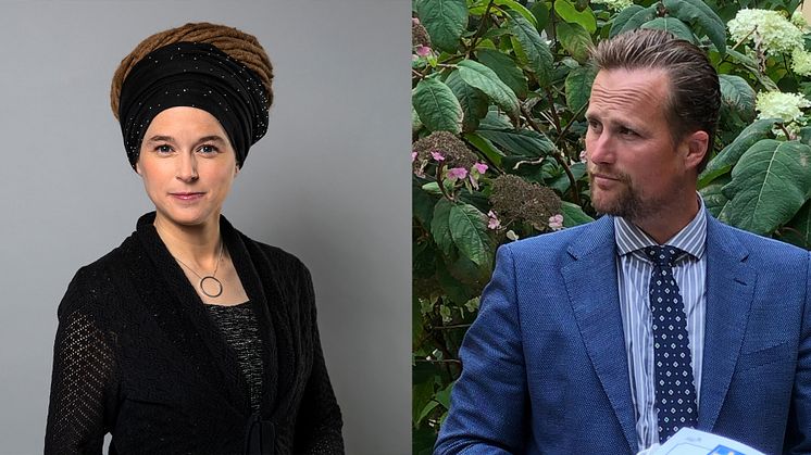 Amanda Lind, kultur- och demokratiminister med ansvar för idrottsfrågorna och Carl Johan Sonesson, regionstyrelsens ordförande Region Skåne