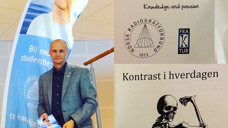 Fagsjef Håkon Hjemly på plass under NTNUs fagdag for Radiografutdanningen. 