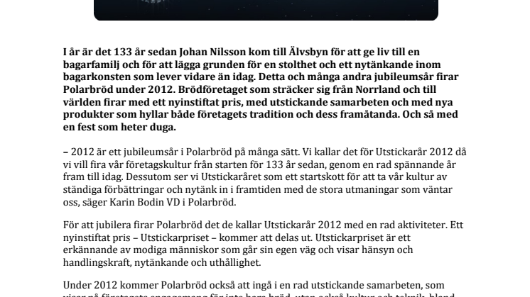 Polarbröd firar Utstickarår 2012