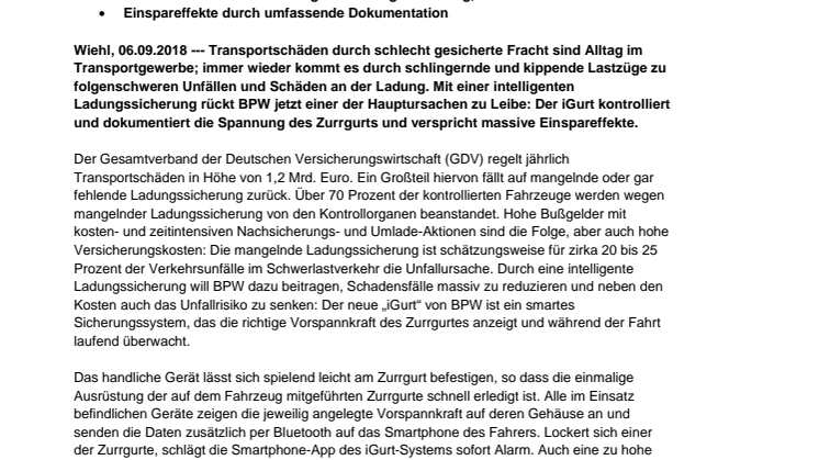 iGurt: BPW macht die Ladungssicherung intelligent
