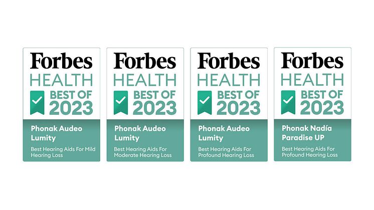 Phonak hörapparater på Forbes listor “Health Best of 2023” 