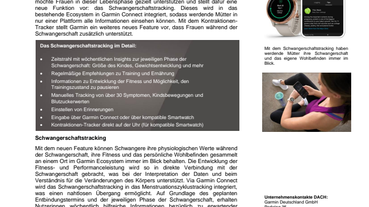 PM Garmin Schwangerschaftstracking
