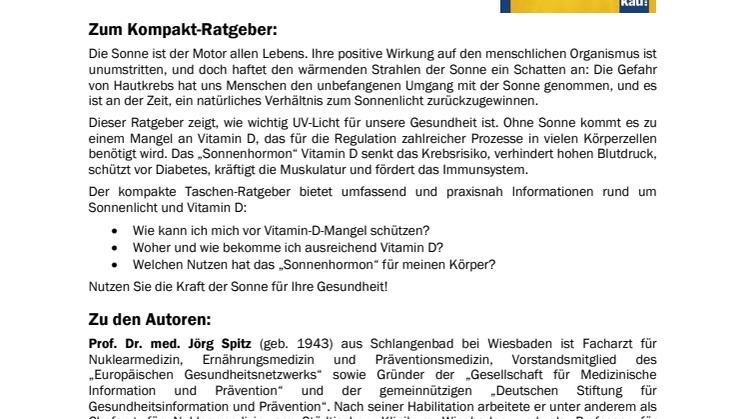 Waschzettel Kompakt-Ratgeber "Vitamin D"