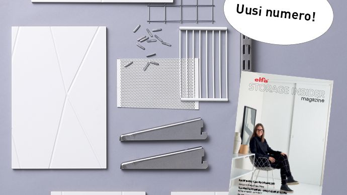 Uusi Elfa Storage Insider magazine.
