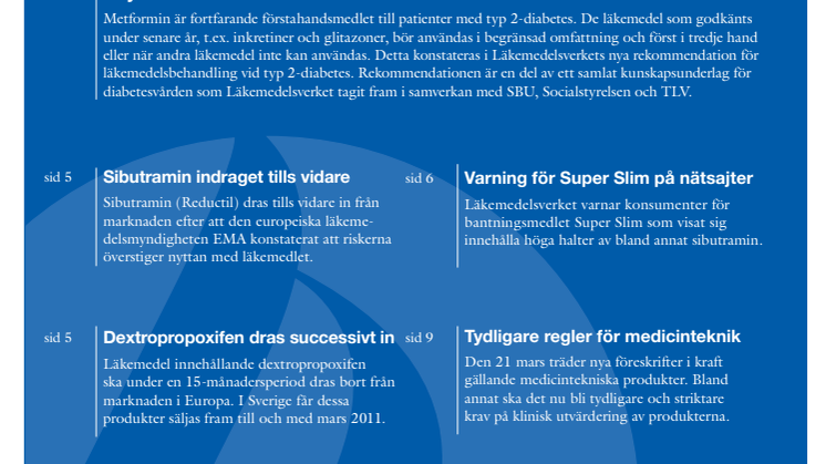Information från Läkemedelsverket #1 2010