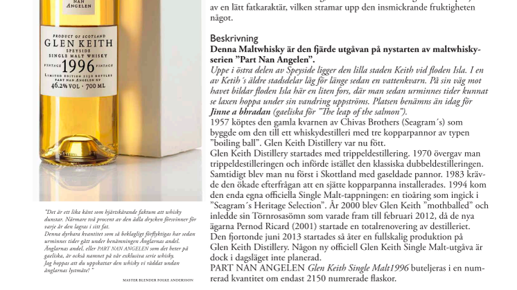 P.N.A. nr 15 ” Glen Keith 1996" är äntligen här