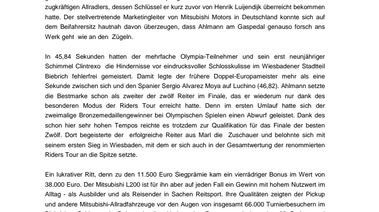 Christian Ahlmann gibt Gas im Sattel und im L200