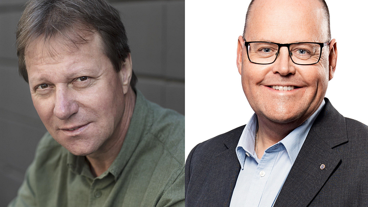 Lennart Weiss, kommersiell direktör, Veidekke och Johan Nyhus, förbundsordförande, HSB presenterar ny rapport