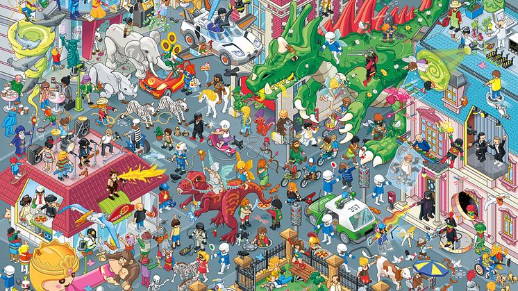 Neues PLAYMOBIL-Wimmelbild vom Berliner Illustrator Christoph Hoppenbrock