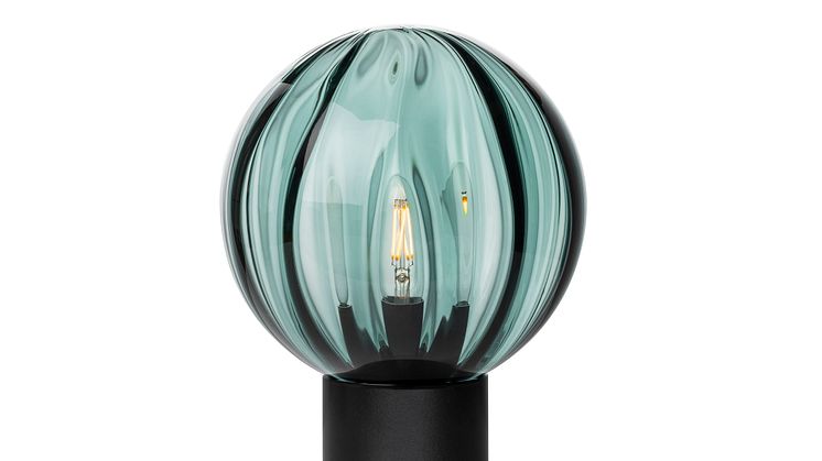 Krystallkulebordlampe